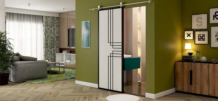 sliding bathroom door installation in Santa Rosa